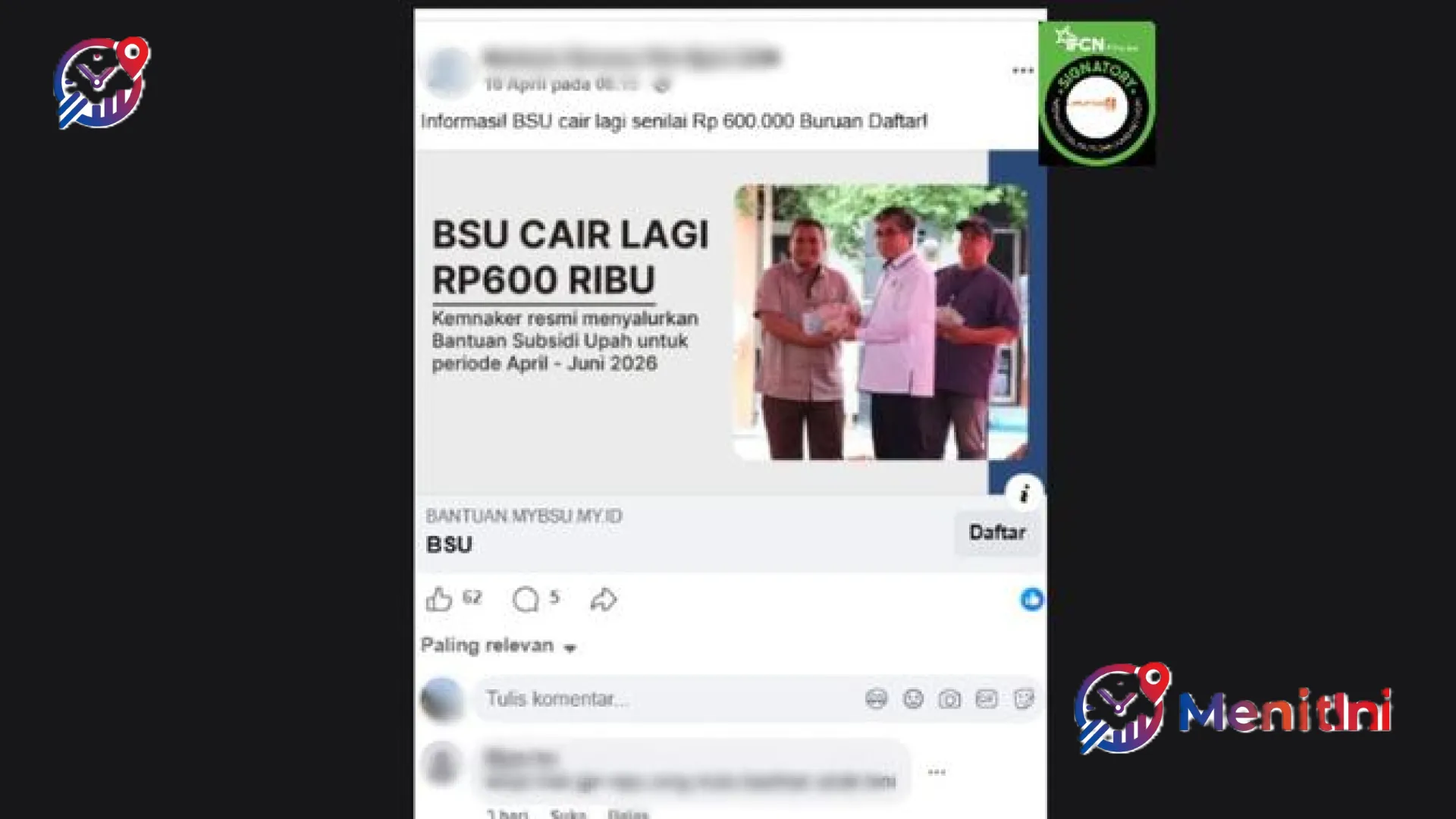 Waspada Penipuan! Hoaks Link Pendaftaran BSU Kemnaker Periode April-Juni 2026 Rp 600 Ribu Kembali Beraksi