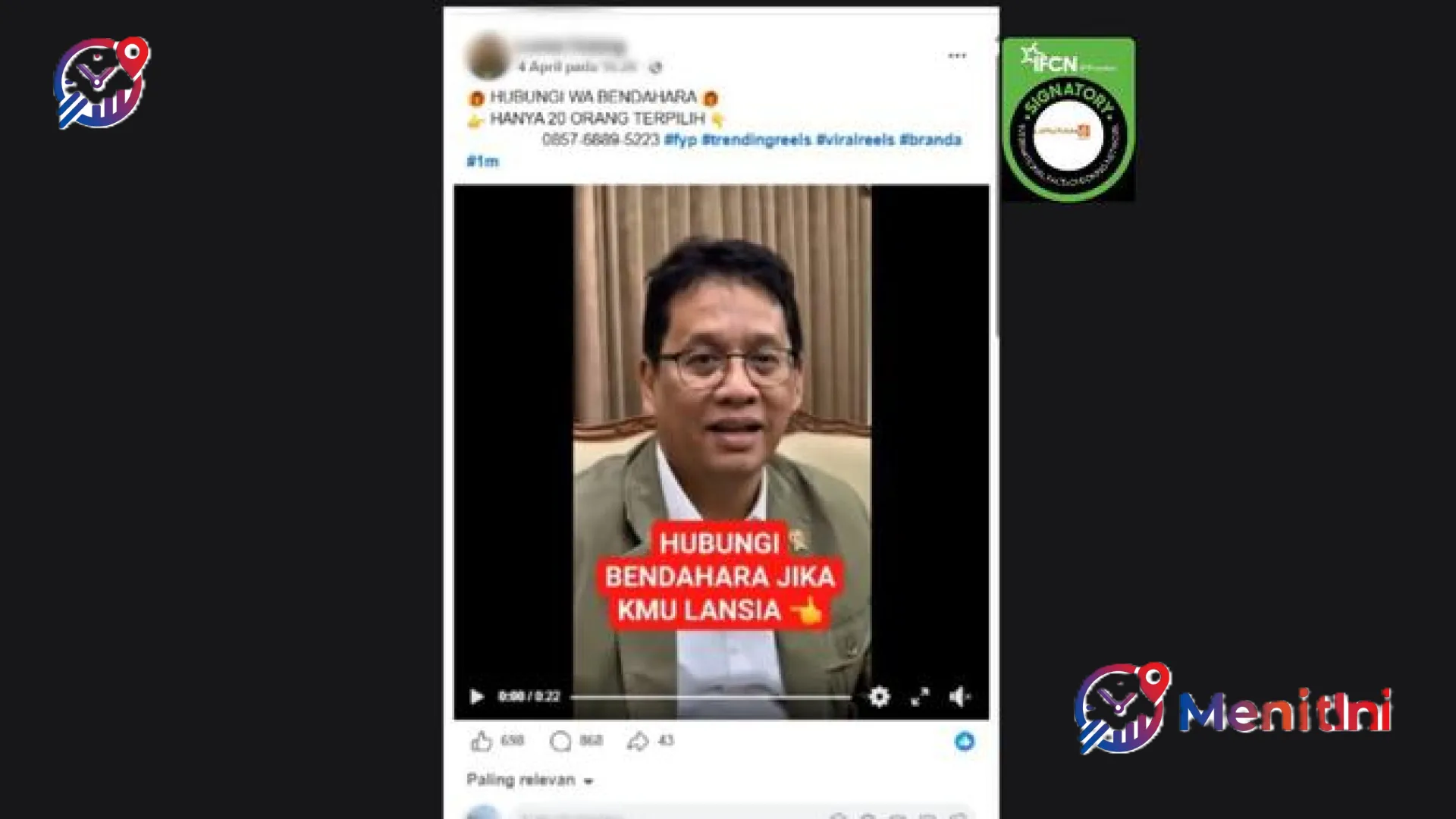 Waspada Modus Deepfake: Menkeu Purbaya Yudhi Sadewa Dicatut dalam Serangkaian Hoaks Bantuan Finansial