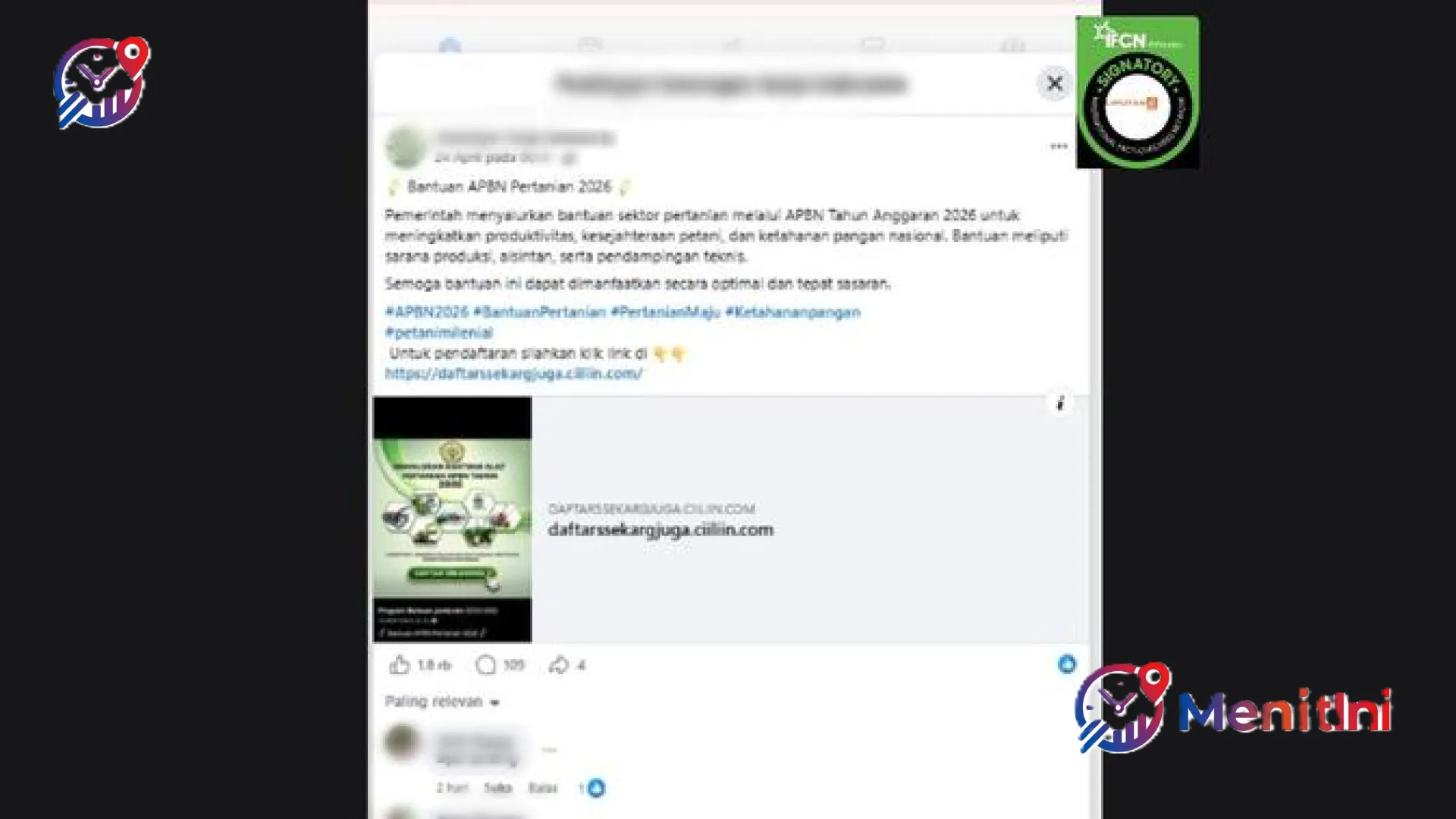 Waspada Penipuan! Hoaks Link Pendaftaran Bantuan Alat Pertanian 2026 Beredar di Media Sosial