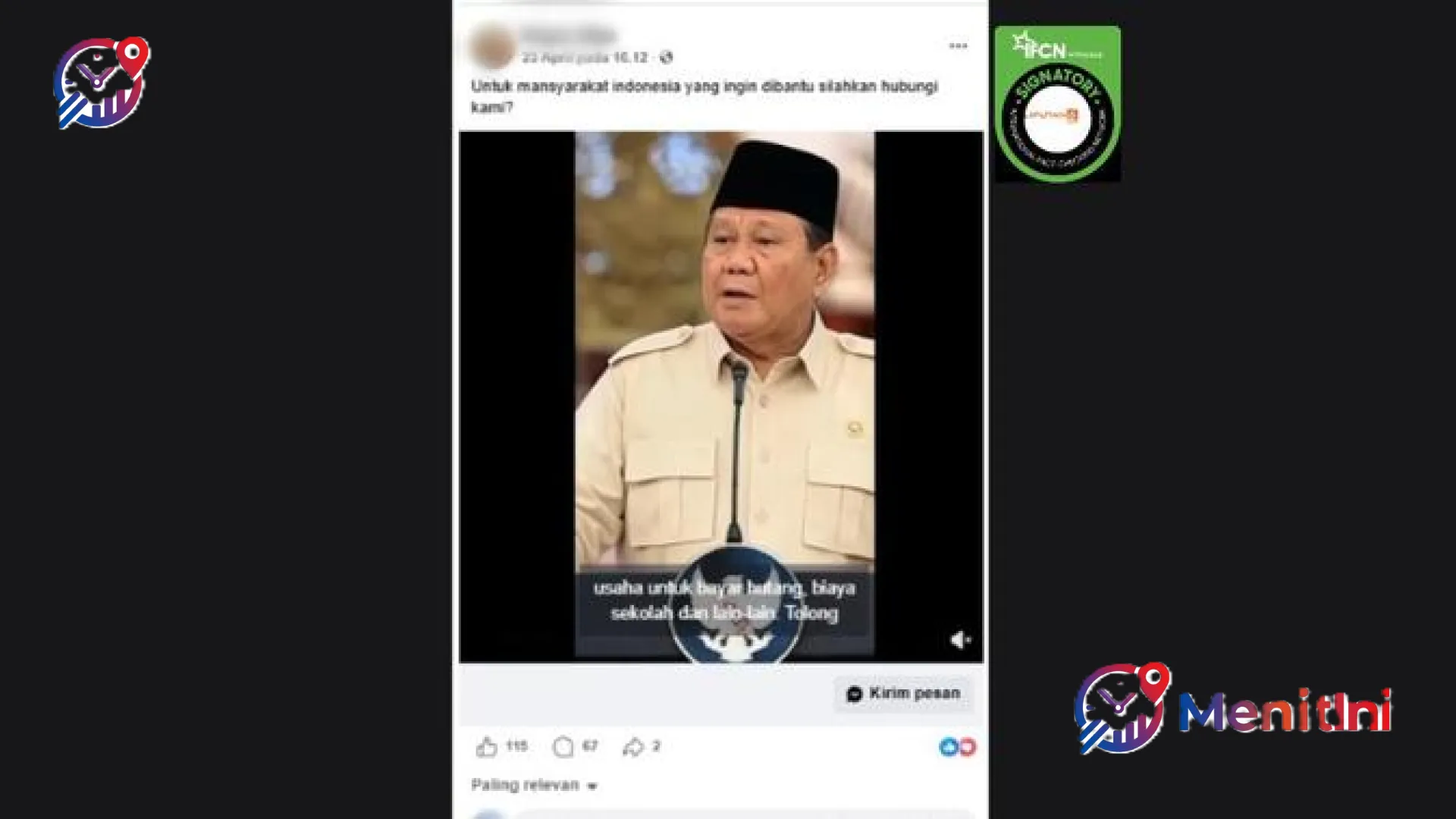 Waspada Penipuan Digital: Benarkah Presiden Prabowo Umumkan Bantuan Modal Usaha dan Pelunasan Utang? Cek Faktanya di Sini!