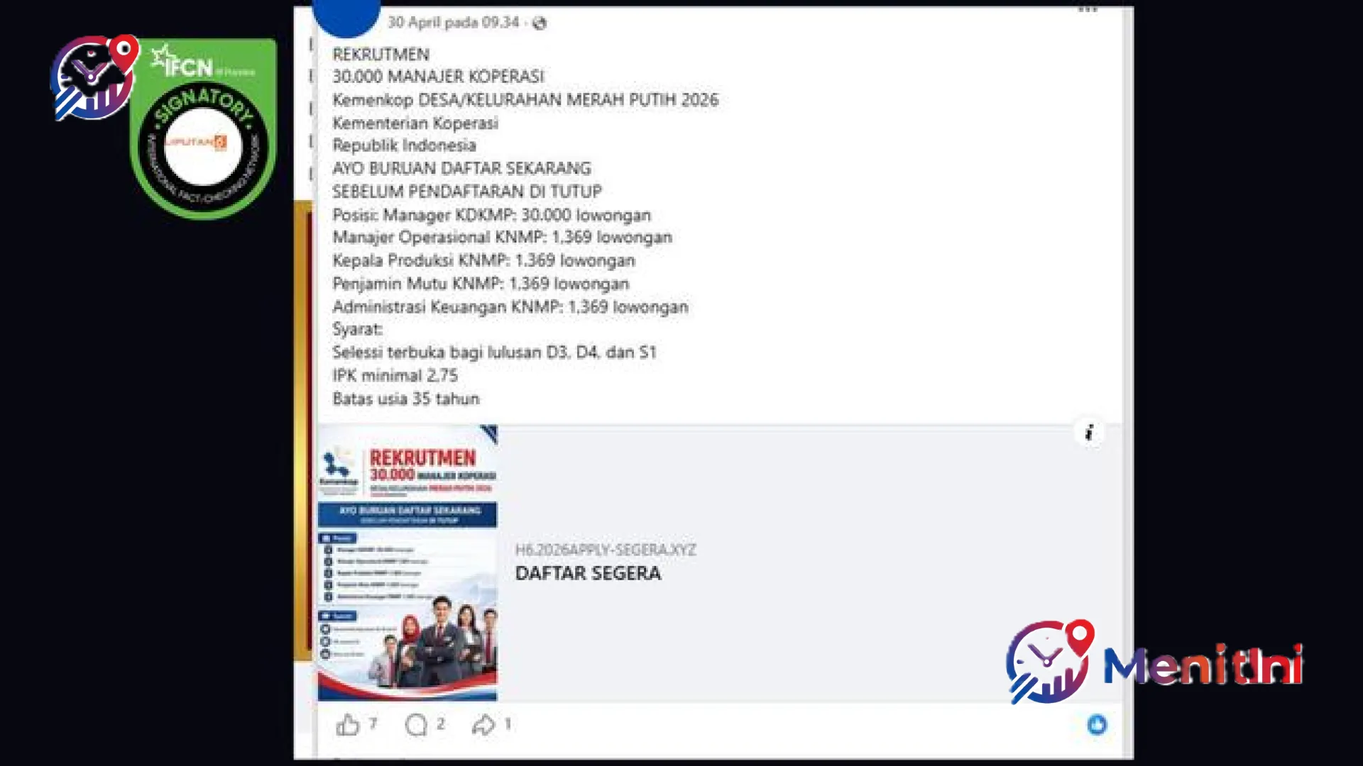 Waspada Jeratan Hoaks: Rekrutmen 30.000 Manajer Koperasi Desa Merah Putih Ternyata Palsu, Ini Penjelasannya