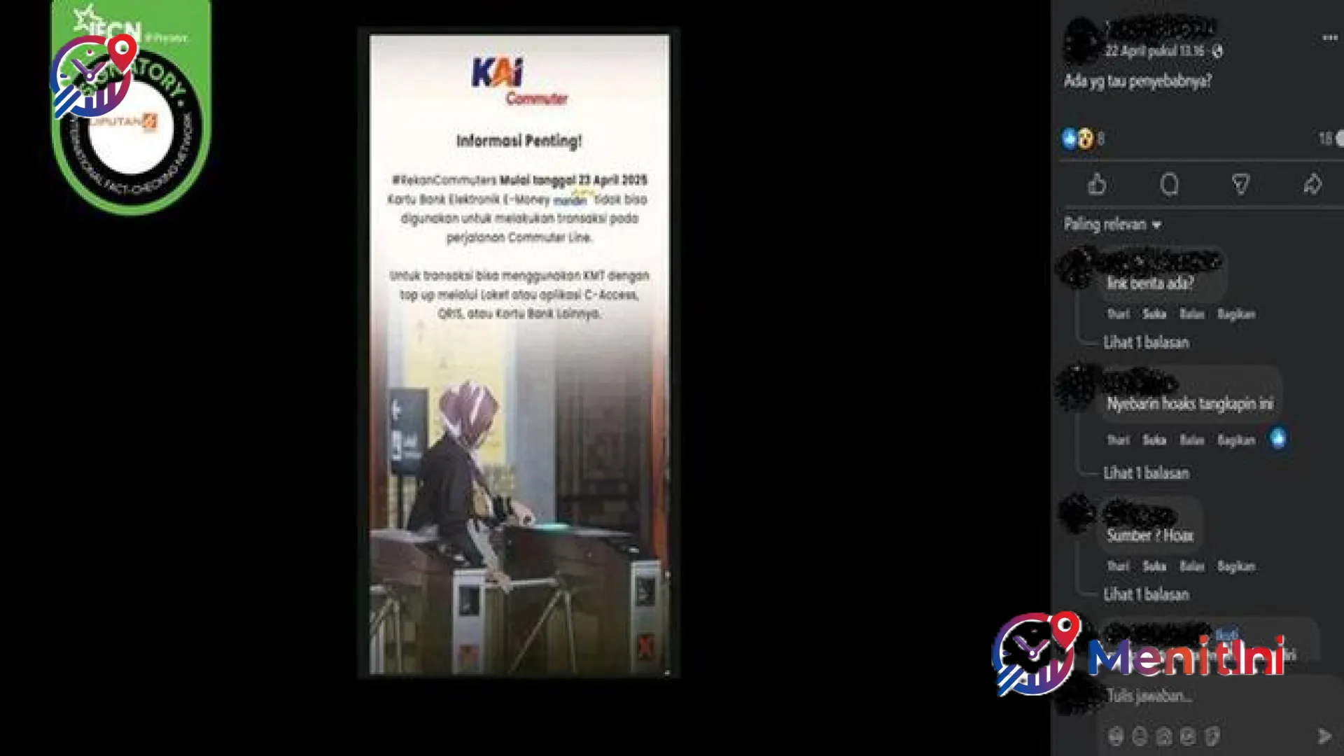 Waspada Disinformasi! MenitIni Rangkum Deretan Hoaks KRL Commuter Line yang Meresahkan Masyarakat
