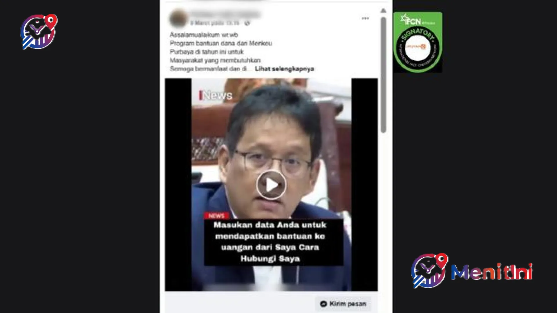 Waspada Modus Deepfake: Menkeu Purbaya Yudhi Sadewa Tidak Bagikan Bantuan Modal Usaha Rp85 Juta
