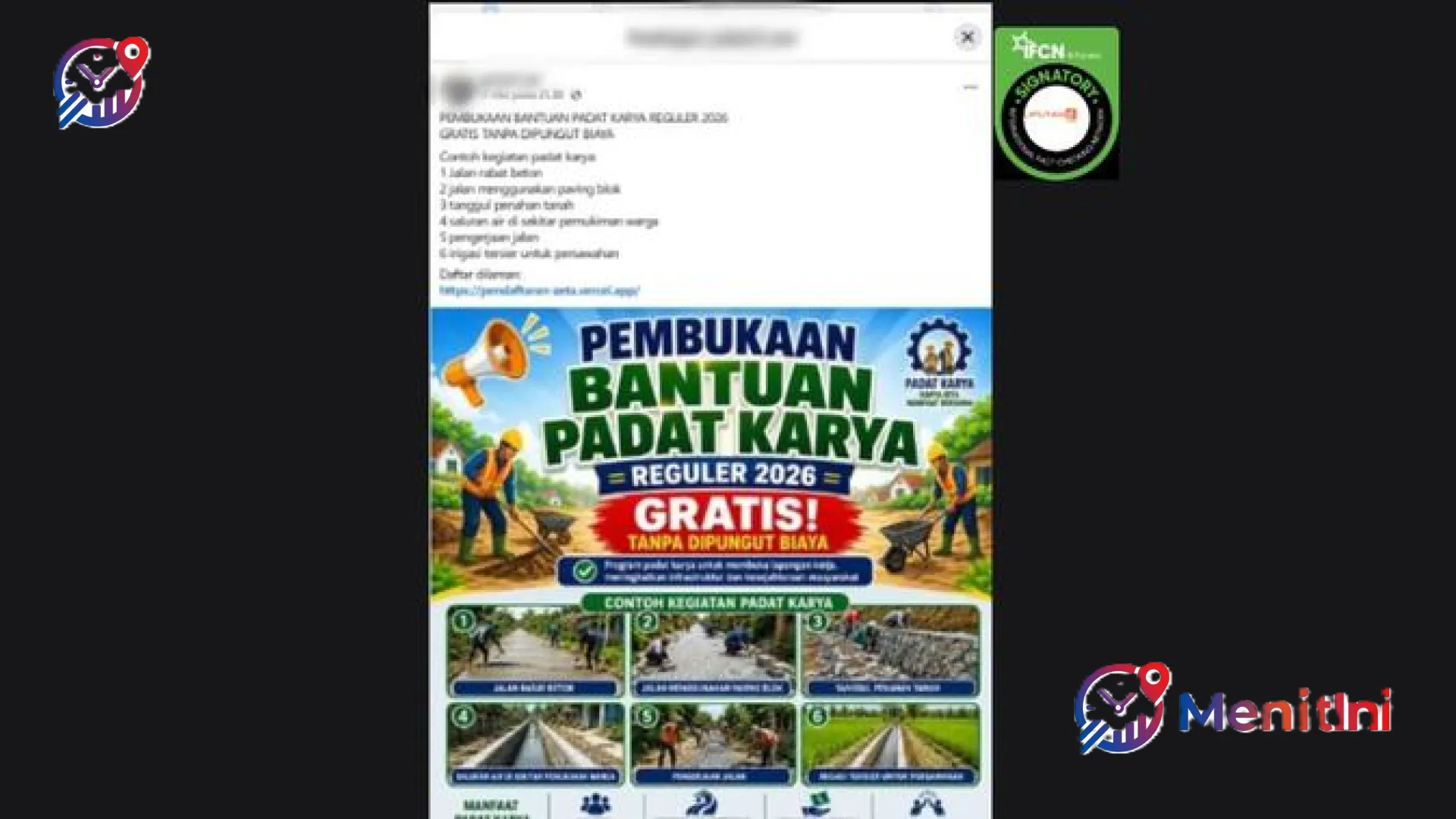 Waspada Hoaks Pendaftaran Bantuan Padat Karya Reguler 2026, Cek Fakta dan Link Resminya di Sini!