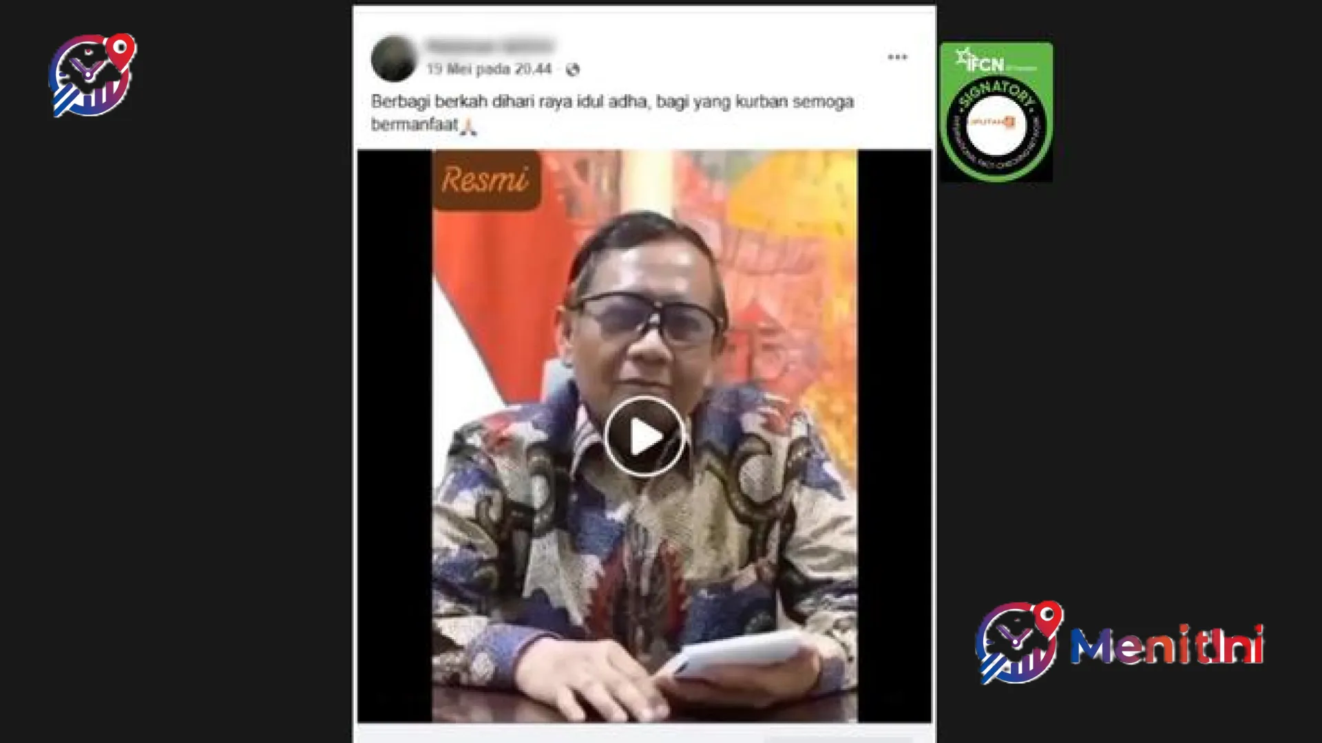 Waspada Deepfake! Mengulas Hoaks Video Mahfud Md Bagi-Bagi Modal Usaha Saat Idul Adha
