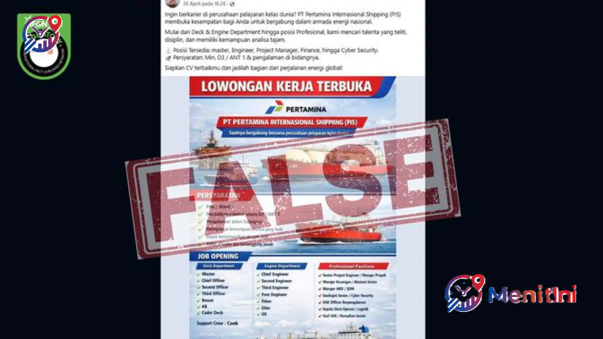 Waspada Penipuan! Hoaks Lowongan Kerja Pertamina International Shipping Lewat WhatsApp, Ini Fakta Sebenarnya
