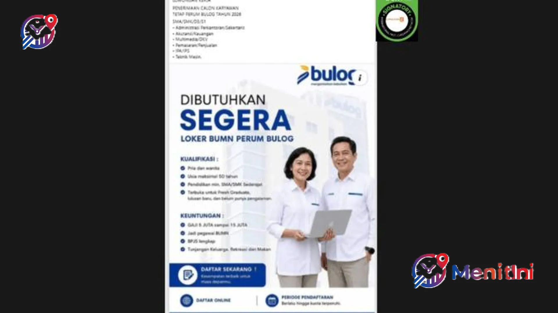 Waspada Penipuan! Menguliti Hoaks Rekrutmen Perum Bulog 2026 yang Mencatut Nama BUMN