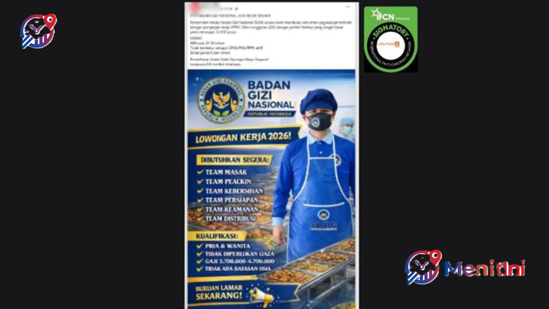 Waspada Pusaran Disinformasi Badan Gizi Nasional: Dari Hoaks Foto Menu MBG Hingga Penipuan Rekrutmen