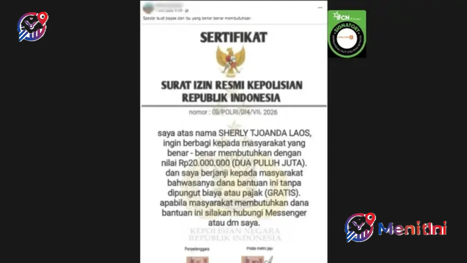 Waspada Modus Baru! Mencatut Nama Sherly Tjoanda, Hoaks Bantuan Rp 20 Juta Hantui Media Sosial