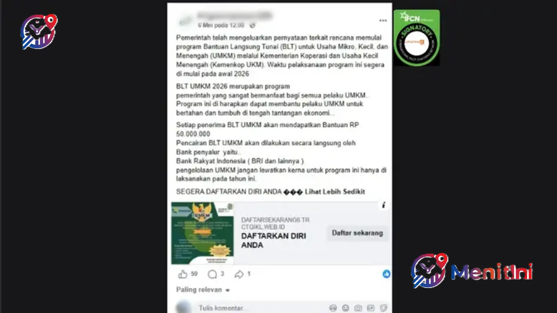 Waspada Penipuan Digital: Deretan Hoaks BLT UMKM 2026 yang Mengincar Data Pribadi Anda