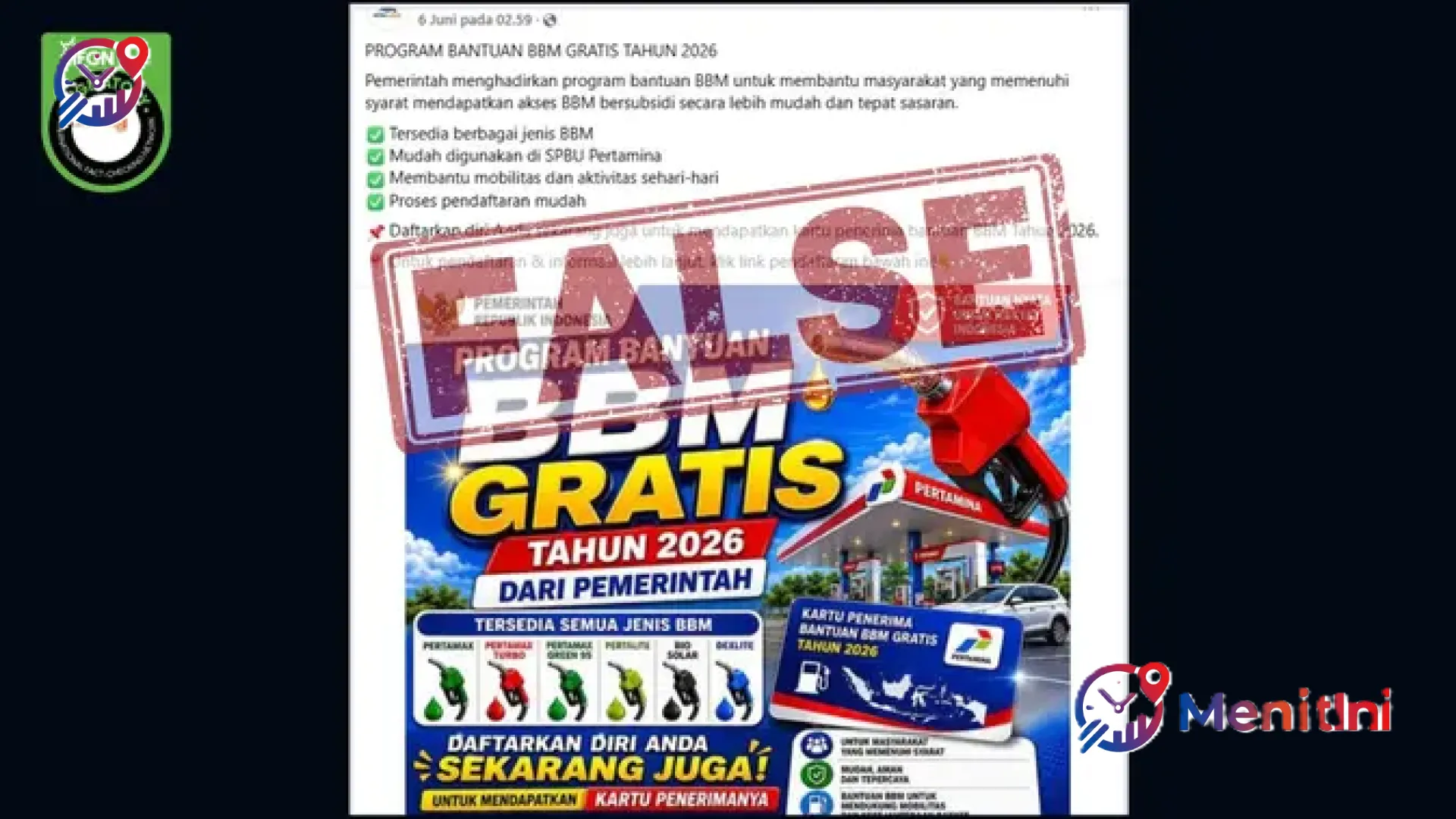 Waspada Penipuan! Hoaks Pendaftaran BBM Gratis 2026 Bertebaran, Pertamina Beri Peringatan Keras