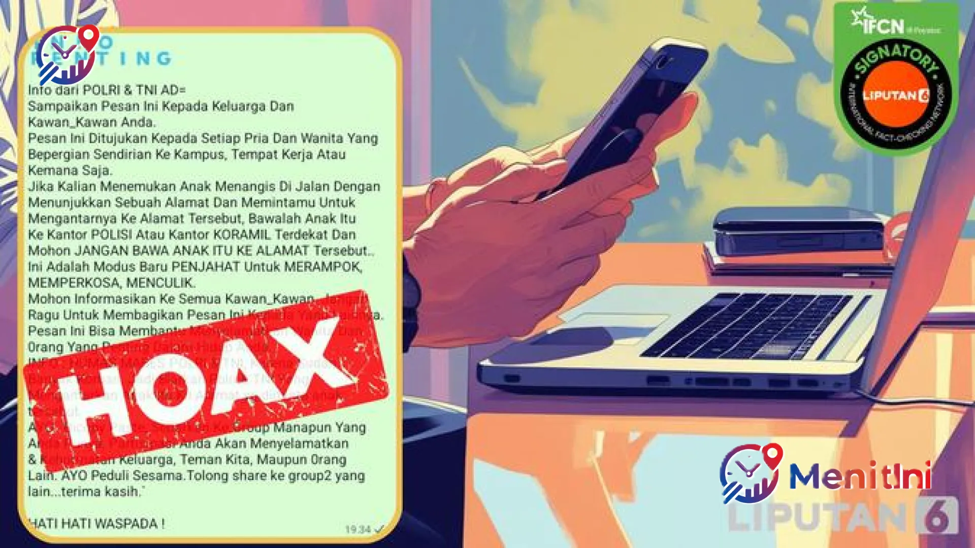 Waspada Hoaks Berulang: Benarkah Ada Modus Kejahatan Anak Kecil Menangis yang Mencatut Nama Polri?