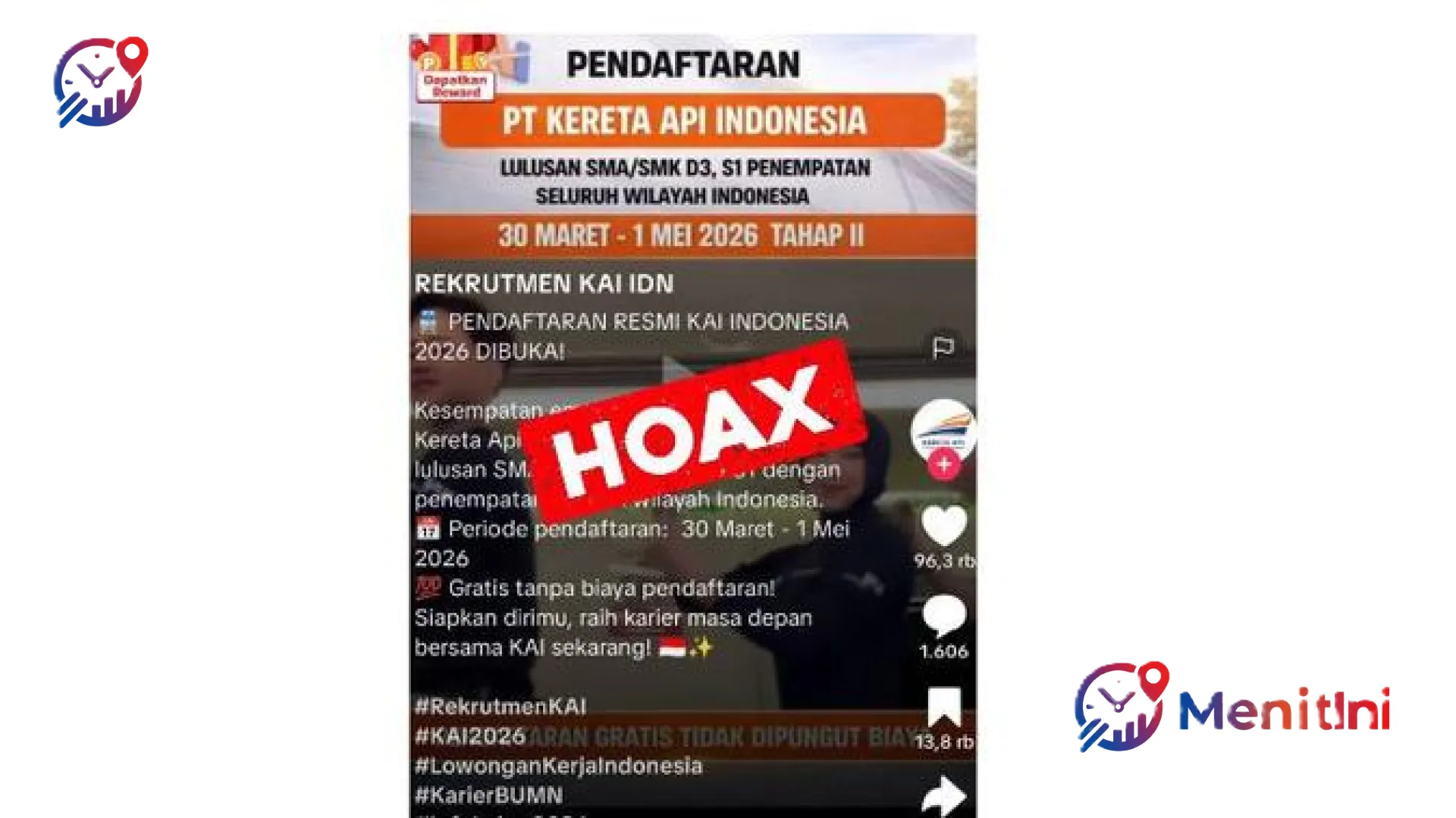 Waspada Modus Penipuan Rekrutmen KAI di TikTok, Begini Cara Membedakan yang Asli!