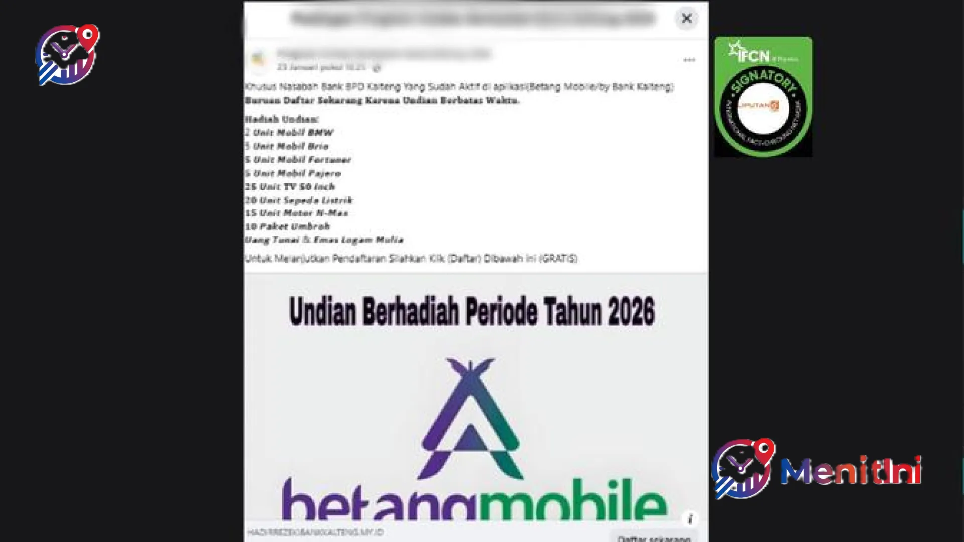 Waspada Modus Penipuan Undian Berhadiah yang Mencatut Nama Bank Daerah, Simak Faktanya!