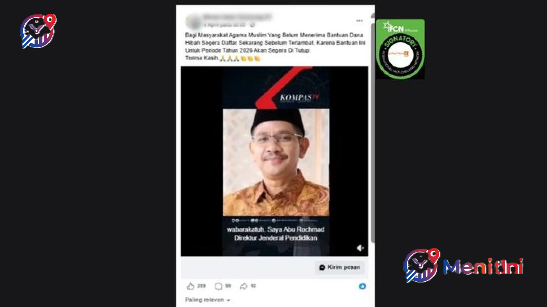 Waspada Penipuan! Hoaks Video Dirjen Bimas Islam Kemenag Janjikan Dana Hibah Arab Saudi