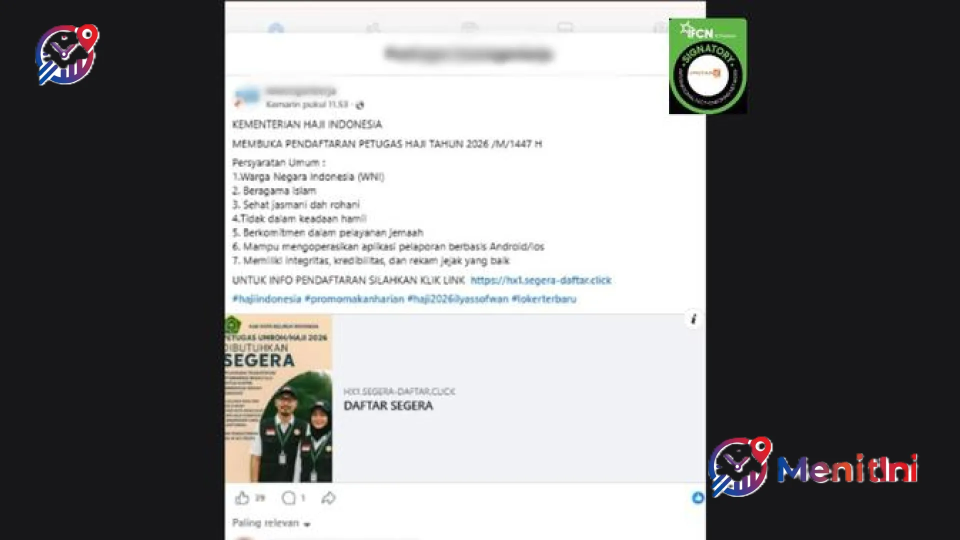 Waspada Penipuan! Link Pendaftaran Petugas Haji 2026 di Media Sosial Ternyata Hoaks